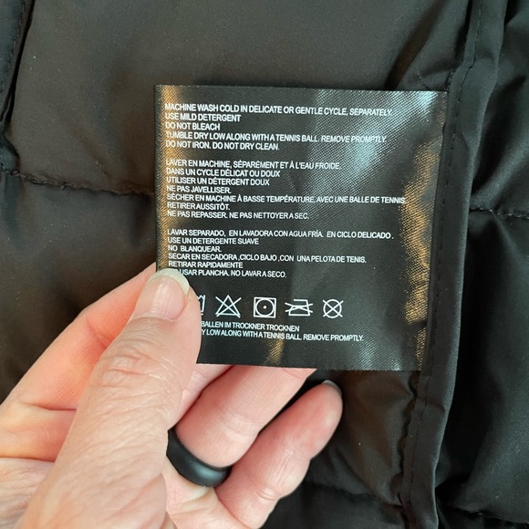 Black Bernardo Packable Down Long Coat - Picture 5 of 12
